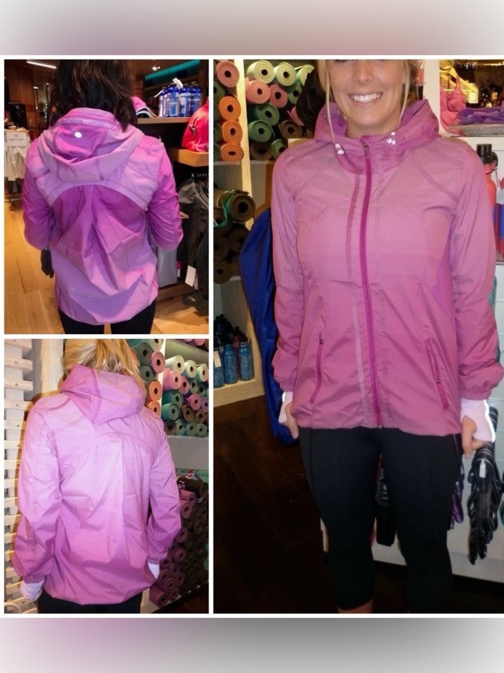 EUC *RARE Lululemon Downtime Jacket *Gradient Stripe Pink (US 8)